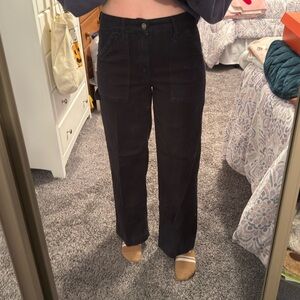 American Eagle Outfitters Black Wide Leg Jeans